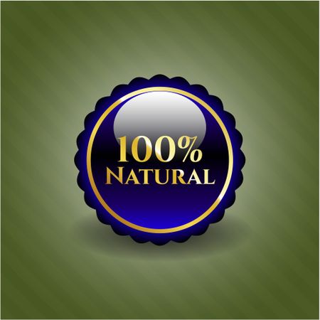 100% Natural shiny badge