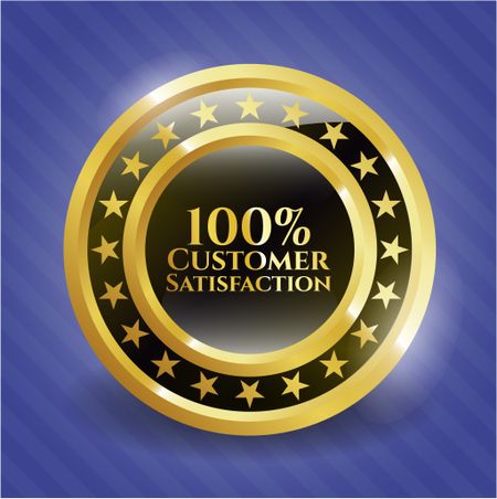 100% Customer Satisfaction shiny emblem