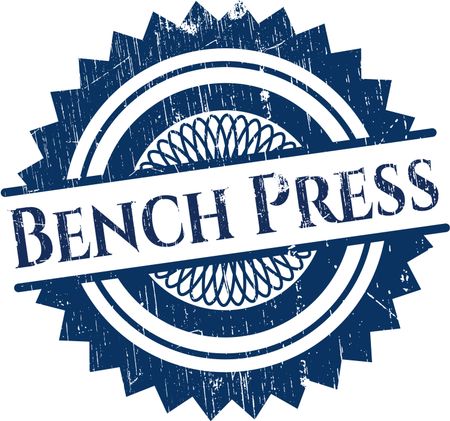 Bench Press rubber grunge stamp