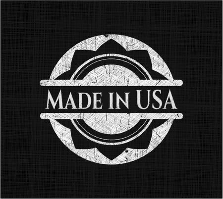 Made in USA on chalkboard