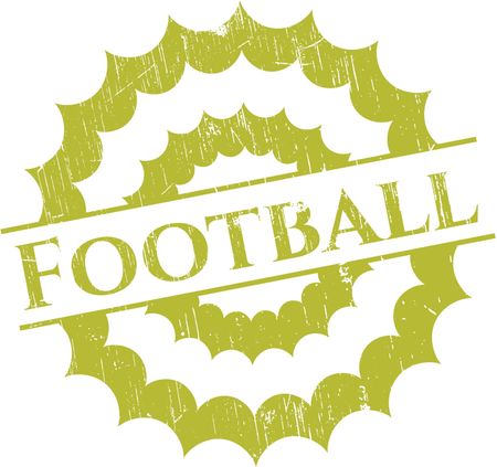 Football rubber grunge stamp