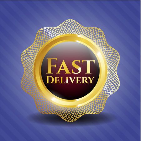 Fast Delivery gold shiny emblem