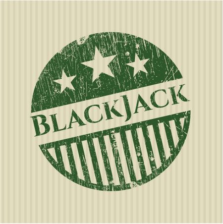 BlackJack rubber grunge stamp