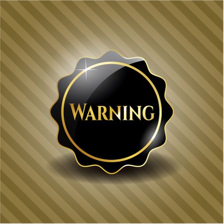 Warning black badge