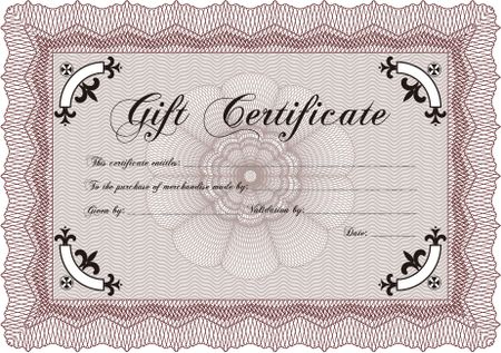 Modern gift certificate. Cordial design. Customizable, Easy to edit and change colors.Complex background. 
