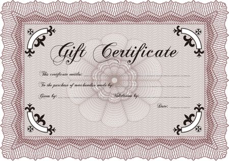 Modern gift certificate. Cordial design. Customizable, Easy to edit and change colors.Complex background.