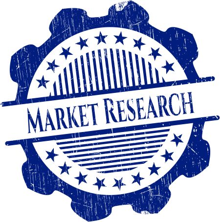 Market Research rubber grunge stamp