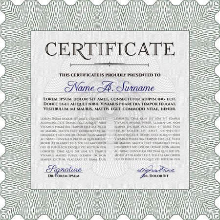 Certificate of achievement. Beauty design. Vector pattern that is used in money and certificate.With complex background. 