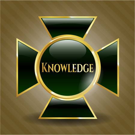 Knowledge gold shiny badge
