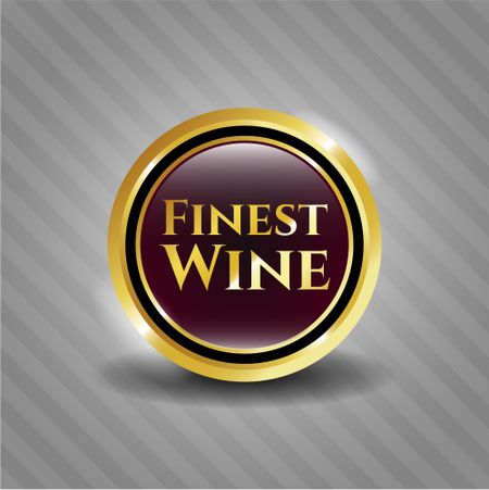 Finest Wine gold shiny badge