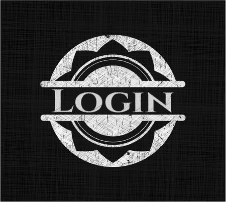 Login chalkboard emblem