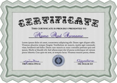 Diploma template or certificate template. With quality background. Customizable, Easy to edit and change colors.Good design. 