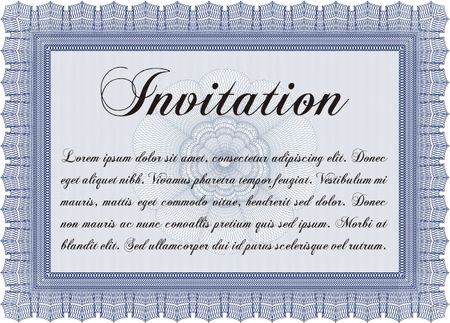 Formal invitation template. Customizable, Easy to edit and change colors.Complex background. Elegant design. 