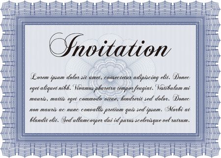 Formal invitation template. Customizable, Easy to edit and change colors.Complex background. Elegant design.