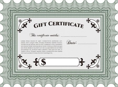 Formal Gift Certificate. With background. Artistry design. Customizable, Easy to edit and change colors.