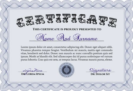 Certificate of achievement. Good design. Detailed.With quality background. 