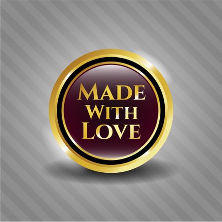 Made With Love gold shiny emblem