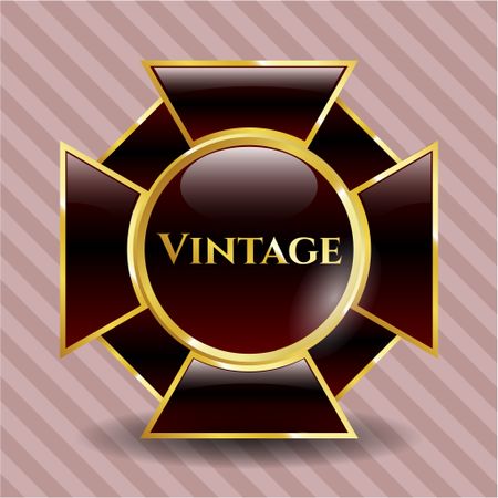Vintage shiny emblem