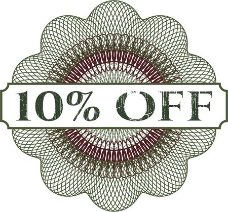 10% Off abstract rosette