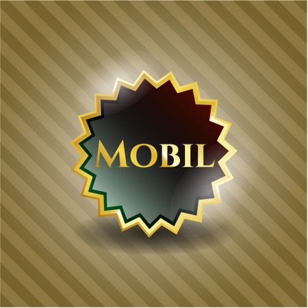 Mobil gold shiny emblem