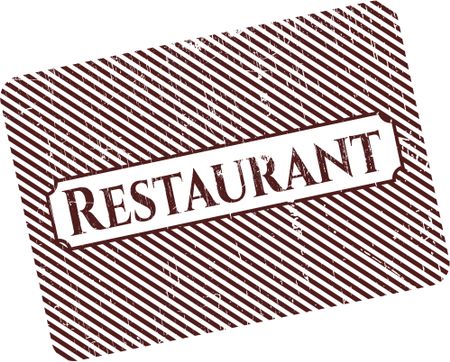 Restaurant rubber grunge stamp
