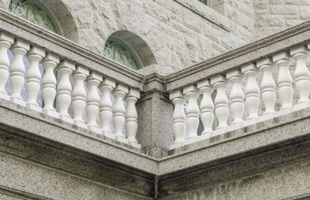 balustrade-stone-parapet-college-campus-306597086 Balustrade of stone parapet on college campus