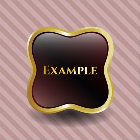 Example gold shiny emblem