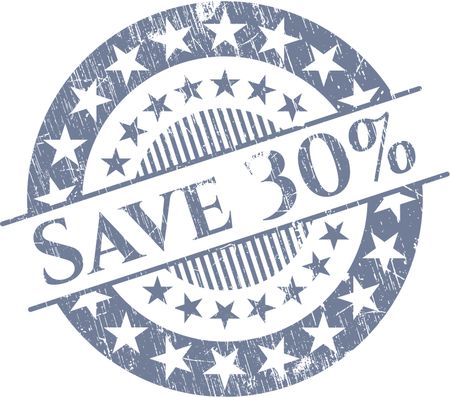 Save 30% rubber stamp