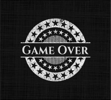 Game Over chalkboard emblem