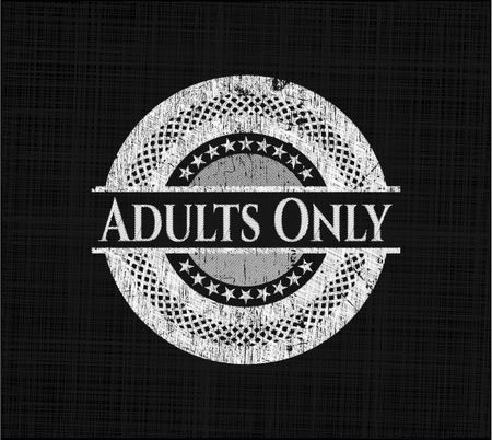 Adults Only on chalkboard