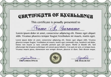 Certificate of achievement template. Customizable, Easy to edit and change colors.With background. Excellent design. 