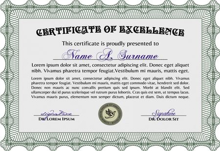 Certificate of achievement template. Customizable, Easy to edit and change colors.With background. Excellent design.