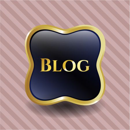 Blog gold shiny emblem