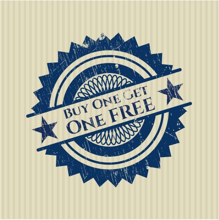 Buy one get One Free rubber stamp