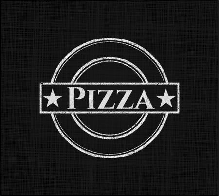Pizza chalk emblem