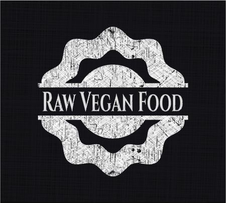 Raw Vegan Food written on a blackboard