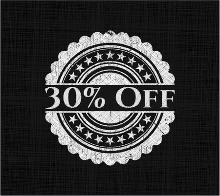 30% Off chalkboard emblem