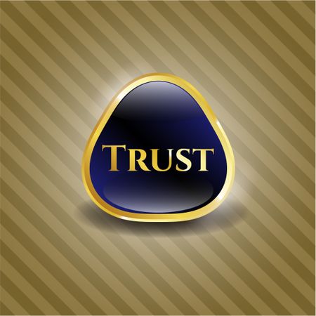 Trust gold shiny badge