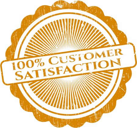 100% Customer Satisfaction rubber stamp