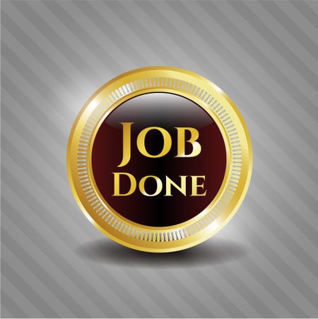 Job Done gold shiny emblem