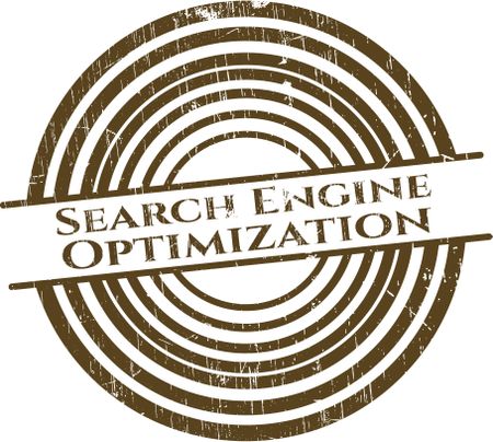 Search Engine Optimization rubber grunge seal