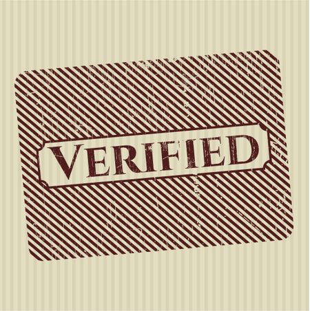 Verified rubber stamp