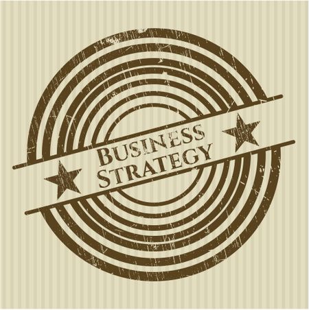 Business Strategy rubber grunge seal