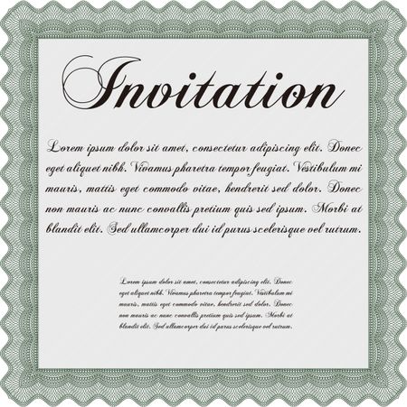 Formal invitation. With complex background. Customizable, Easy to edit and change colors.Elegant design. 