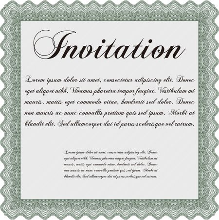 Formal invitation. With complex background. Customizable, Easy to edit and change colors.Elegant design.