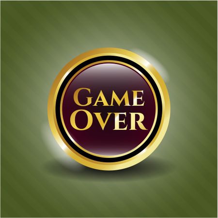 Game Over gold shiny badge
