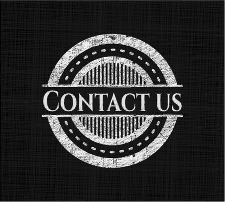 Contact us chalk emblem