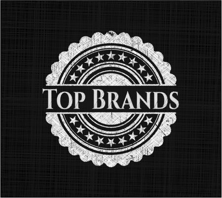 Top Brands written on a blackboard