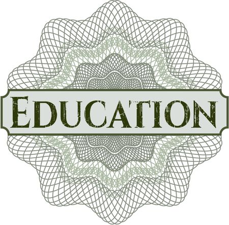 Education abstract rosette