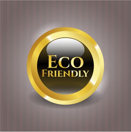 Eco Friendly gold shiny emblem